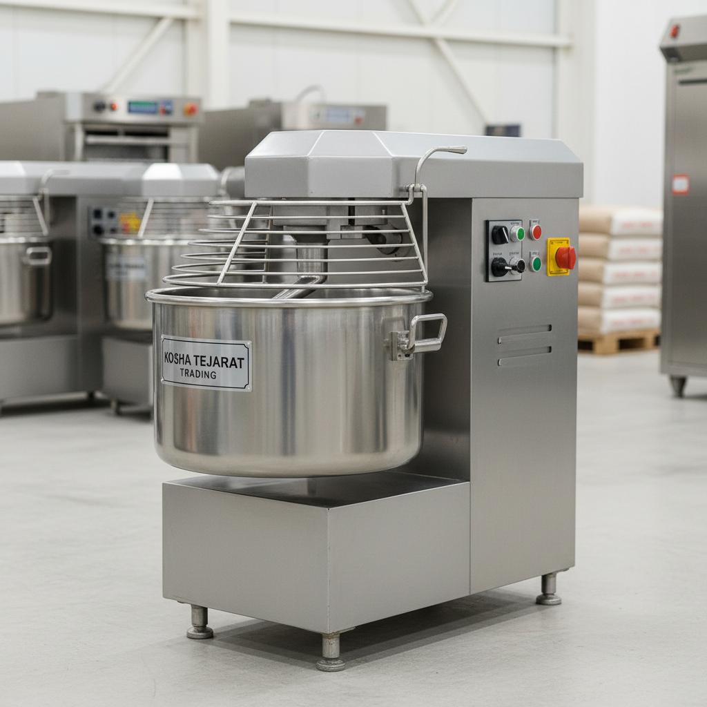 میکسر اسپیرال نانوایی 120 کیلویی بدون بالابر